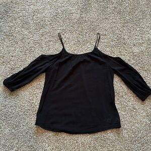 Like New Express Cold Shoulder Black Top